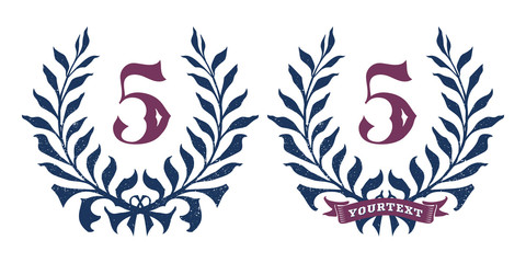 Wreath - hand drawn vector illustration