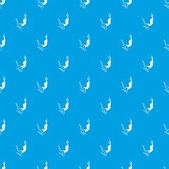 Female aerialist pattern seamless blue