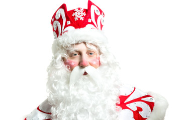 Santa Claus isolated on white background.
