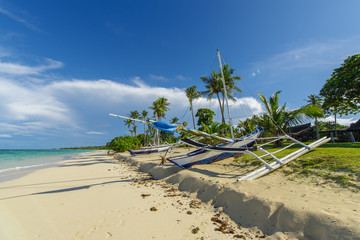 beautiful white beach at Balesin island