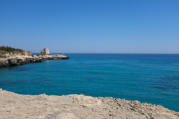 Fototapeta na wymiar Apulian coastline in a summer day. Italy