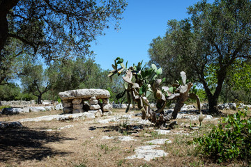 Dolmen in the Apulian countryside