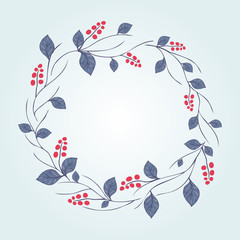 floral wreath isolated on white