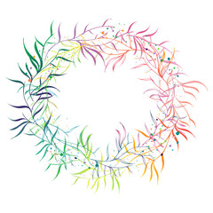 floral wreath isolated on white