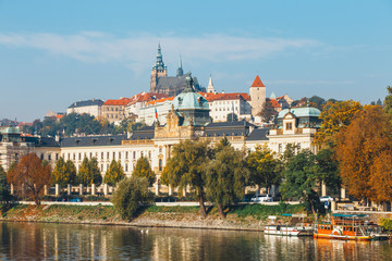 Obraz premium Historical center of Prague with castle, Hradcany, Czech Republic