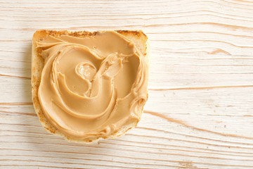 peanuts butter on toast