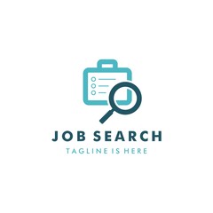 job search logo template design vector illustration