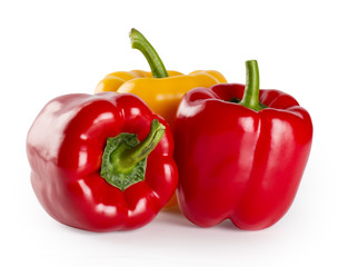 Three sweet Bulgarian peppers