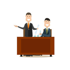 Obraz premium Law court people vector illustration in flat style