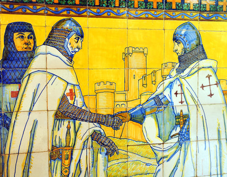 Two Medieval Warriors Sign Peace