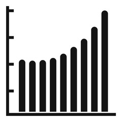 Business diagram icon vector simple