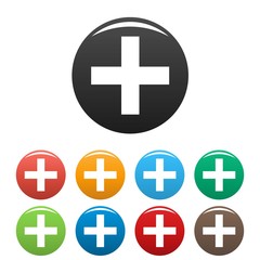 Medicine icons set vector simple
