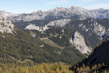 Blick vom Lamingsattel auf Hochschwab, Steiermark,Österreich