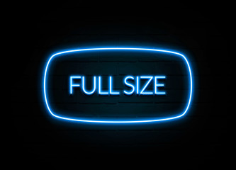 Full Size  - colorful Neon Sign on brickwall