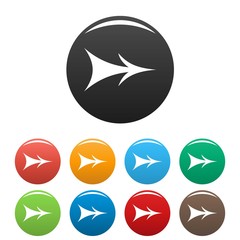 Arrow icons set simple