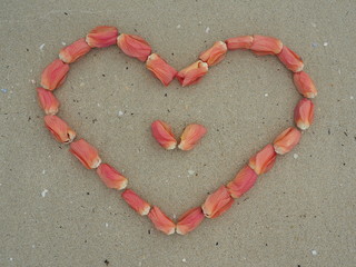Heart on the beach
