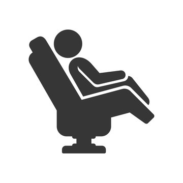 Massage Chair Icon on White Background. Vector