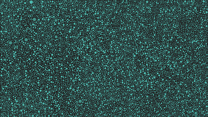Teal Bubbles Circles on Black Background Dots