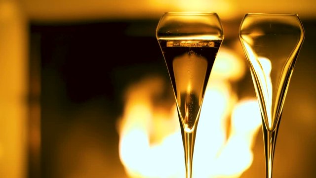champagne au coin du feu