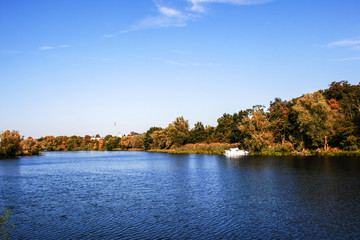 River landscape in autumn