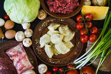 Serving culinary kitchen countryside handmade restaurant food cook traditional background
