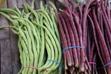 Long bean at market