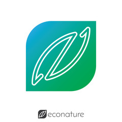 nature and initial letter EN logo concept. logo template