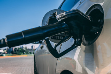 Petron pump inserted to the gas hole