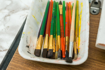 Naklejka premium a lot of brushes for drawing