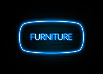 Furniture  - colorful Neon Sign on brickwall