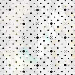 seamless polka dots pattern background, retro/vintage style