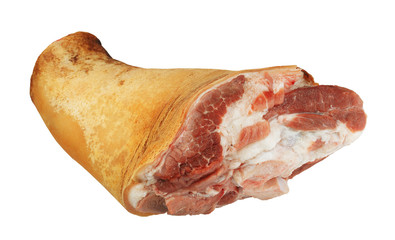 pork knuckle on white background