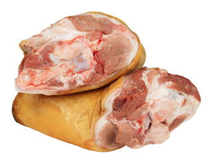 pork knuckle on white background