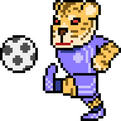 vector pixel art tiger football