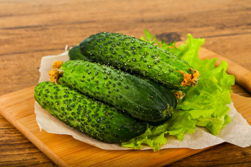 Green cucumbers