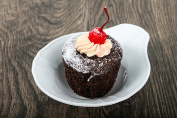 Cupcake with cherry