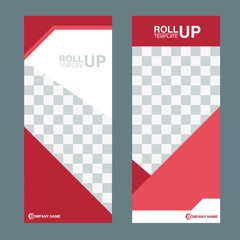 Roll up banner stand design