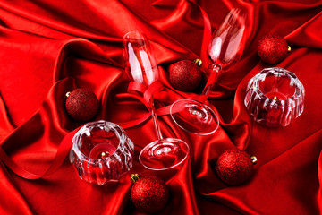 Weihnachten Hintergrund Sekt