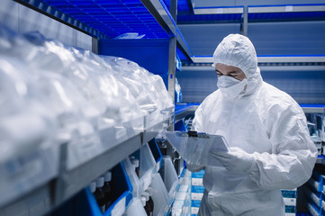 Scientist working in lab