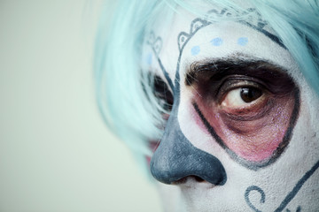 person with a mexican calaveras makeup