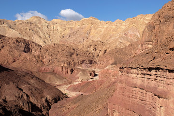 Scenic wadi in Eilat Mountains.