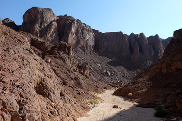 Scenic wadi in Eilat Mountains.