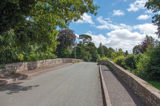 Old Stone Bridge In Pembridge, Herefordshire, England.