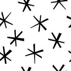 Abstract snowflake seamless pattern background. Childish handmade craft