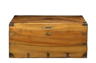 Wooden teak trunk or chest
