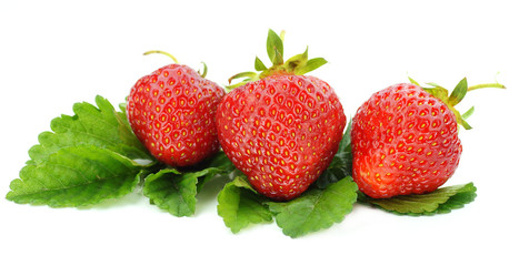 Strawberry isolated on white background.