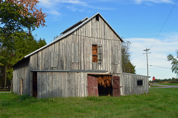 landscape photo of an old tobacco barn drying tobacco © James