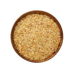 Wheat germ in bowl isolated on white