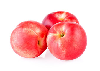 Peach on white background