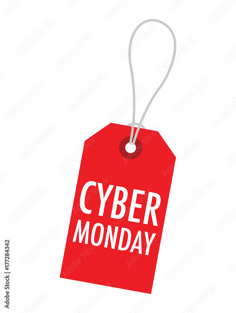 Wall mural cyber monday tag